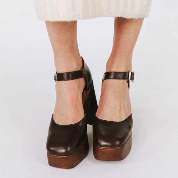 🆕FREE PEOPLE Gwen Platform Mary Janes-Size 8.5 - Picture 6 of 16
